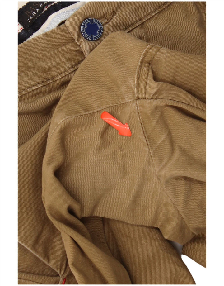 Zara Mens Slim Chino Trousers EU 40 Medium W31 L33 Brown
