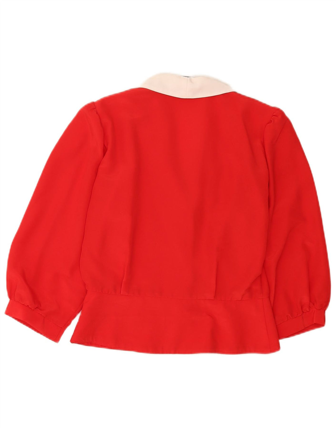 Libra Dame 3/4-ærmet skjortebluse UK 10 Small Red Colourblock Polyester