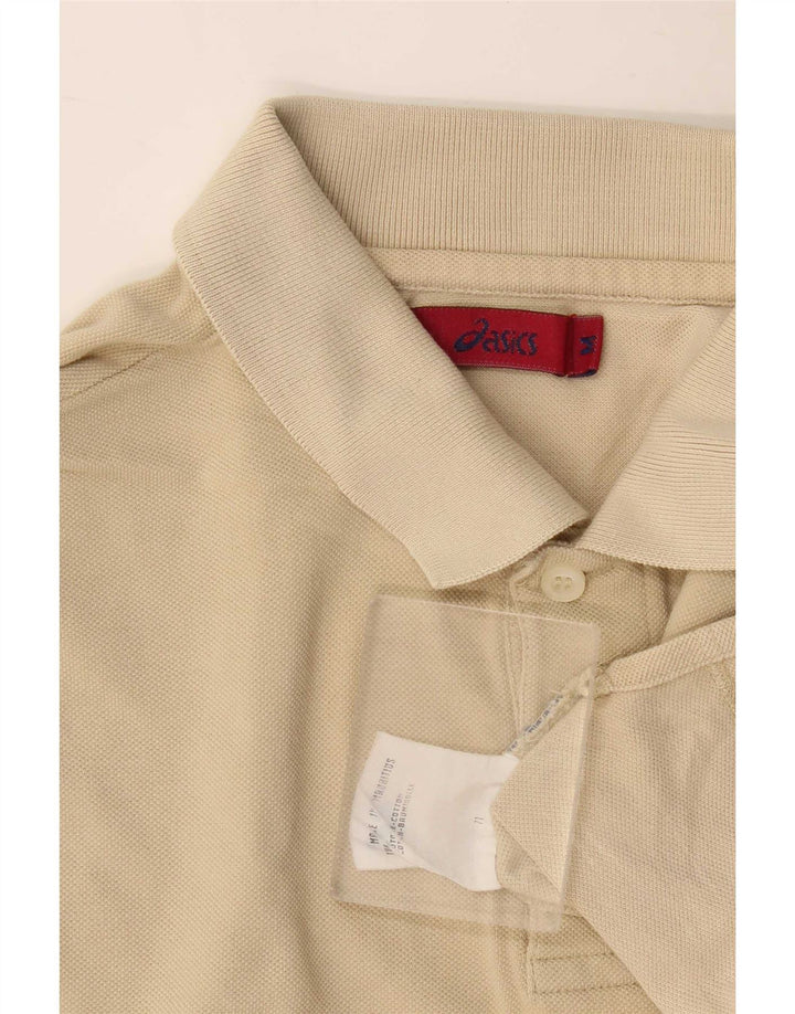 Polo Asics Homme Coton Beige Moyen