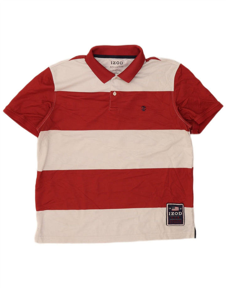 IZOD Poloskjorte til mænd Stor Rød Colourblock Polyester