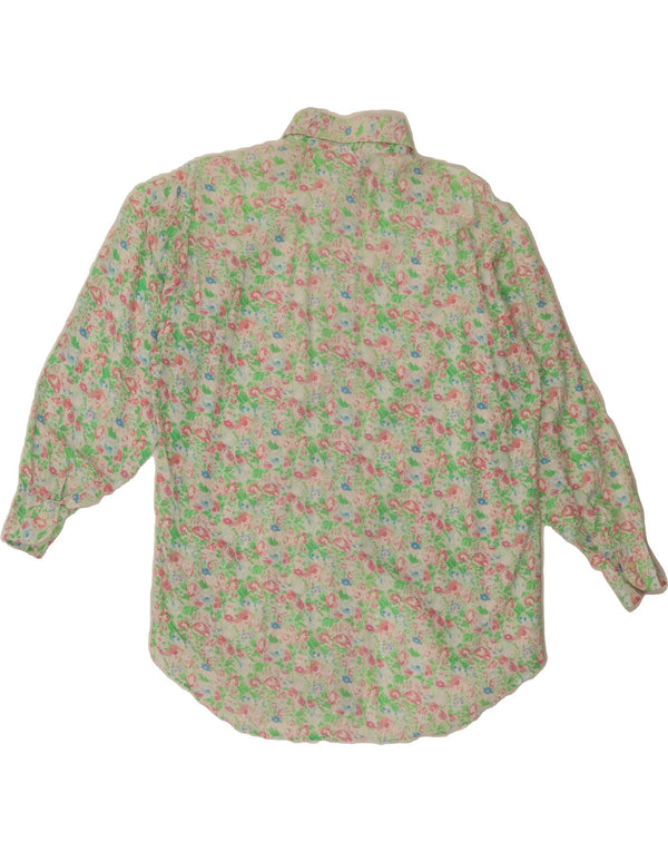 Camicia da donna BENETTON UK 10 Piccolo cotone floreale multicolore