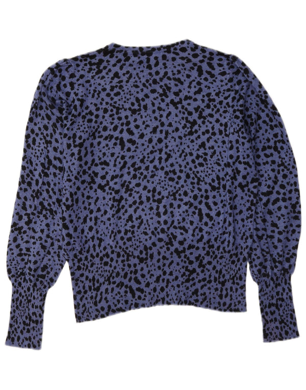 Marks & Spencer Dame Boat Neck Jumper Sweater UK 12 Medium Blue
