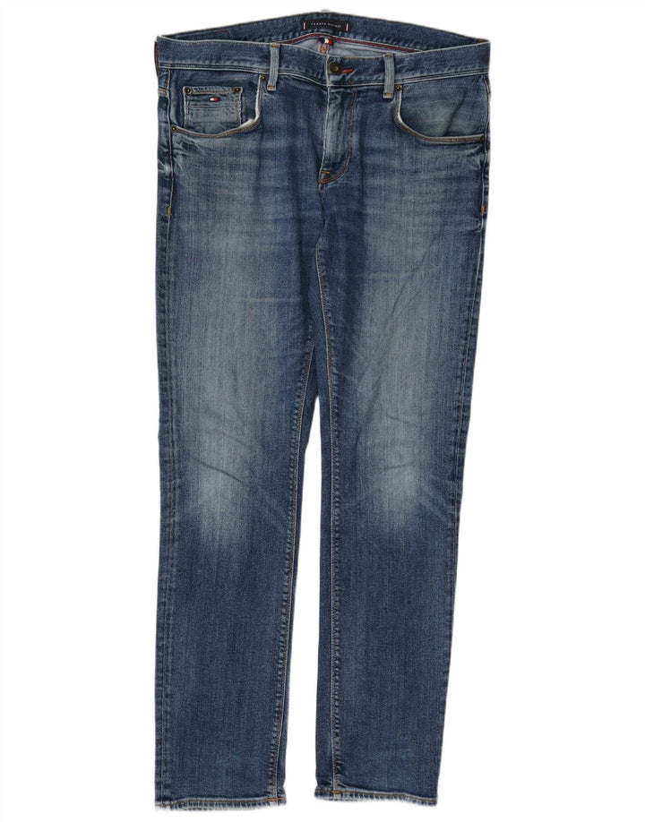 Tommy Hilfiger Mens Slim Jeans W36 L30 Blue Cotton