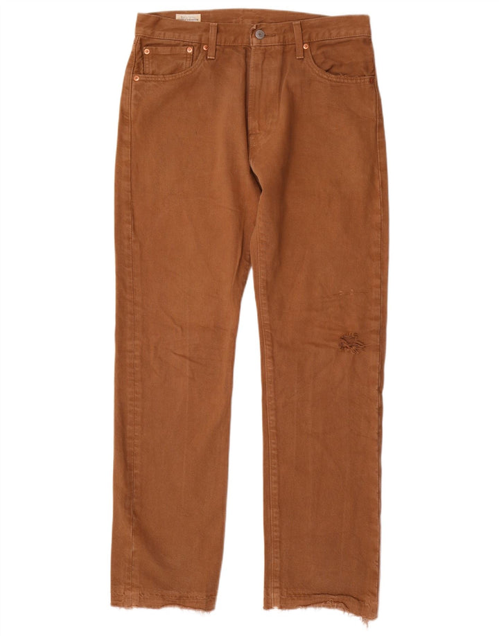 Levi's Mens 551 Straight Jeans W30 L32 Brown Cotton