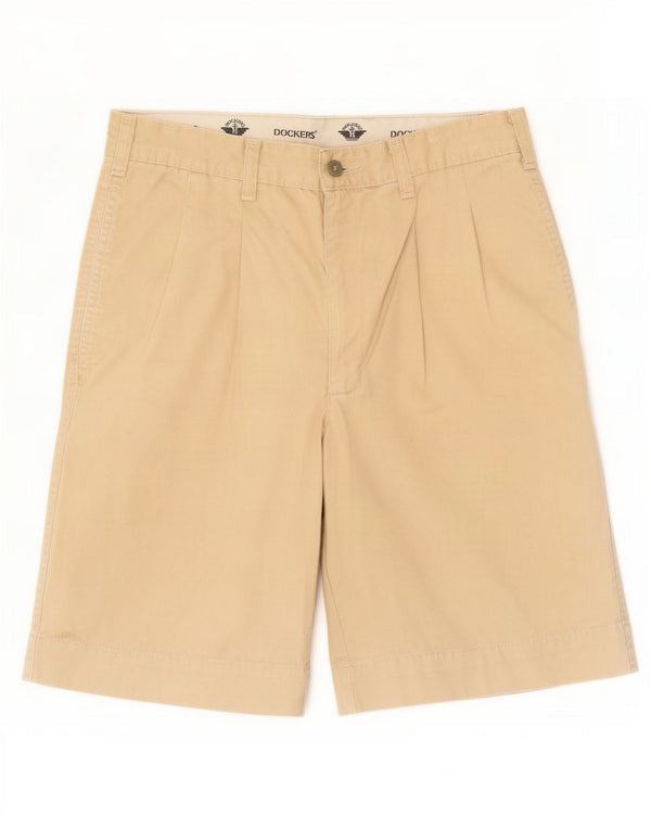 Dockers Mens Pegged Chino Shorts Small W28 Beige Cotton