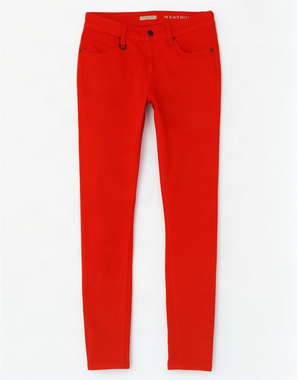 Pantaloni casual Burberry BRIT skinny pentru femei W28 L31 bumbac roșu