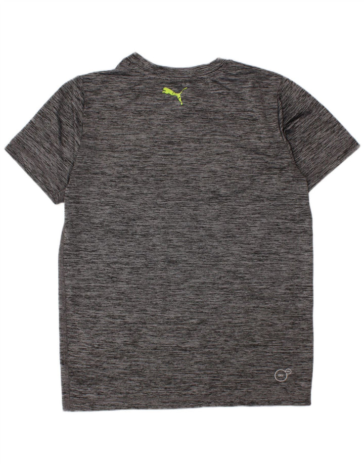 Puma Grafik-T-Shirt für Jungen, 7–8 Jahre, Größe S, grau geflecktes Polyester