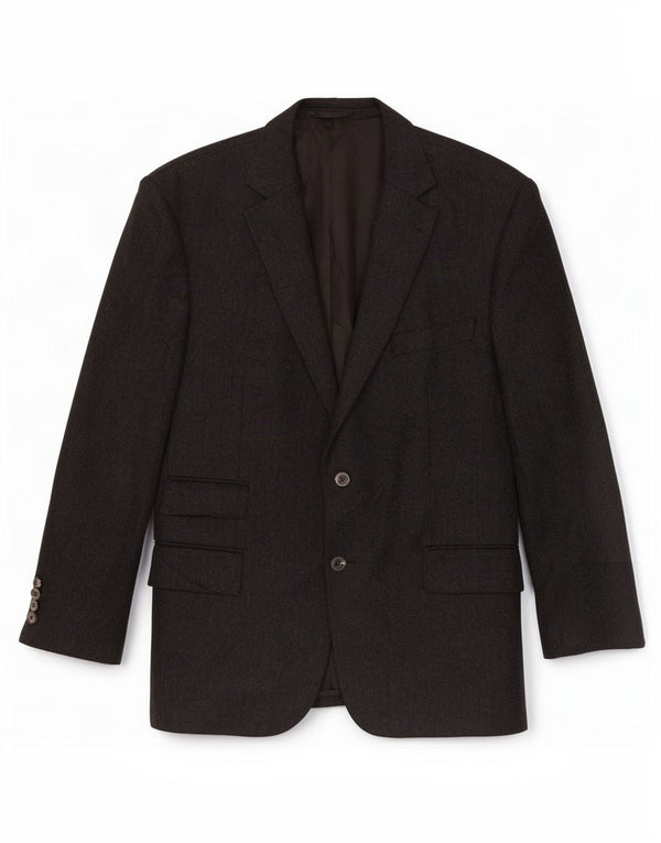 Giacca blazer a 2 bottoni da uomo Lanificio Di Pray UK 42 XL grigio a spina di pesce