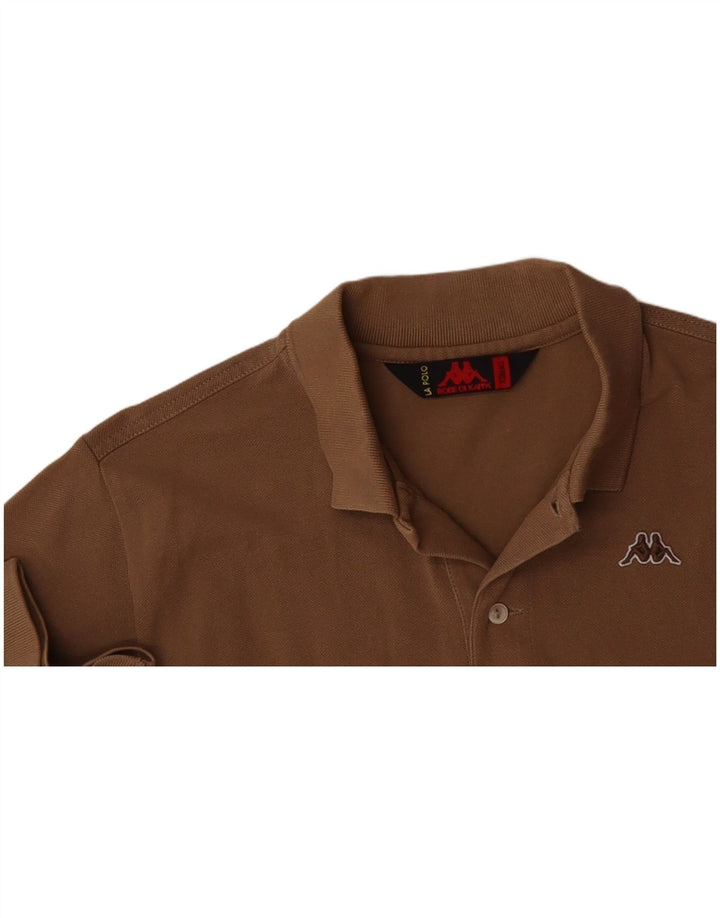 Camisa polo masculina KAPPA XS algodão marrom