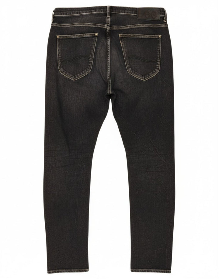 Lee Herre Heath Slim Jeans W32 L32 Sort Bomuld