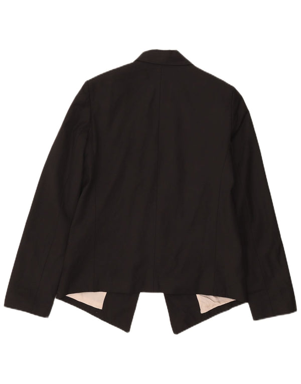 Giacca blazer aperta da donna Topshop UK 8 piccola poliestere nero