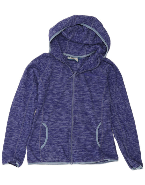Mountain Warehouse Womens Hooded Fleece Jacket UK 12 Medium Purple Flecked