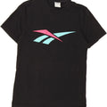 REEBOK Mens Graphic T-Shirt Top Small Black Cotton Vintage Reebok and Second-Hand Reebok from Messina Hembry 
