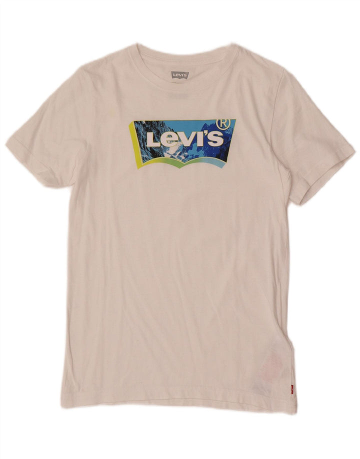 Levi's Boys Graphic T-Shirt Top 13-14 Years White Cotton