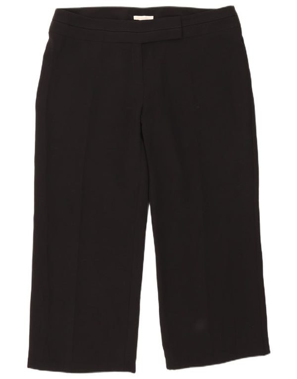 Marks & Spencer Damen gerade geschnittene Hose UK 20 2XL W39 L26 Schwarz