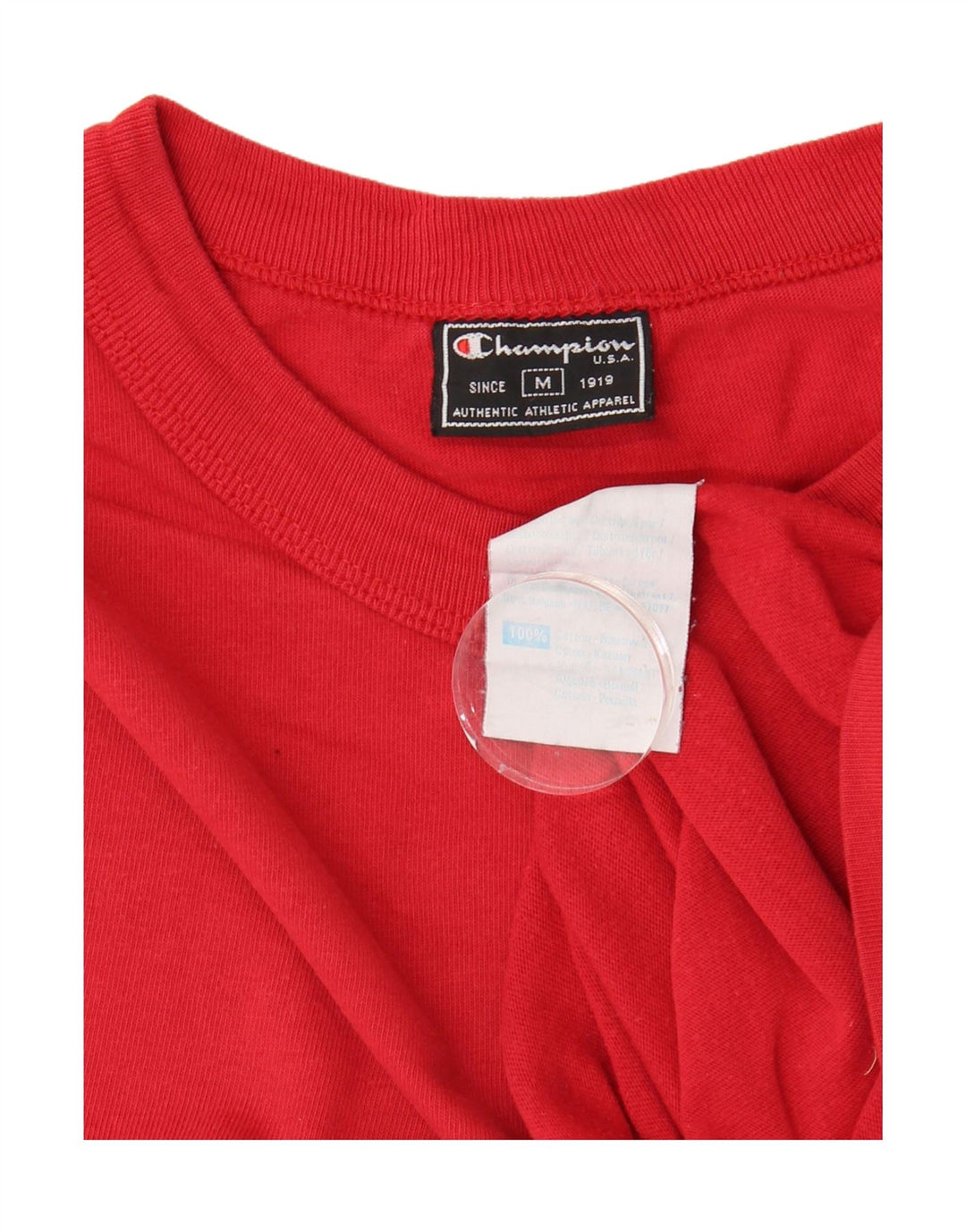 CHAMPION Mens T-Shirt Top Medium Red Cotton