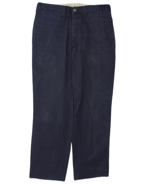 Pantaloni chino dritti da uomo Dockers W36 L31 cotone blu navy