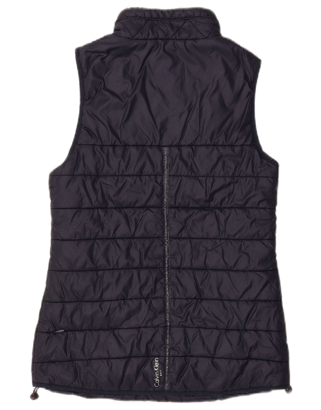 Calvin Klein Womens Gilet UK 10 Small Navy Blue Nylon