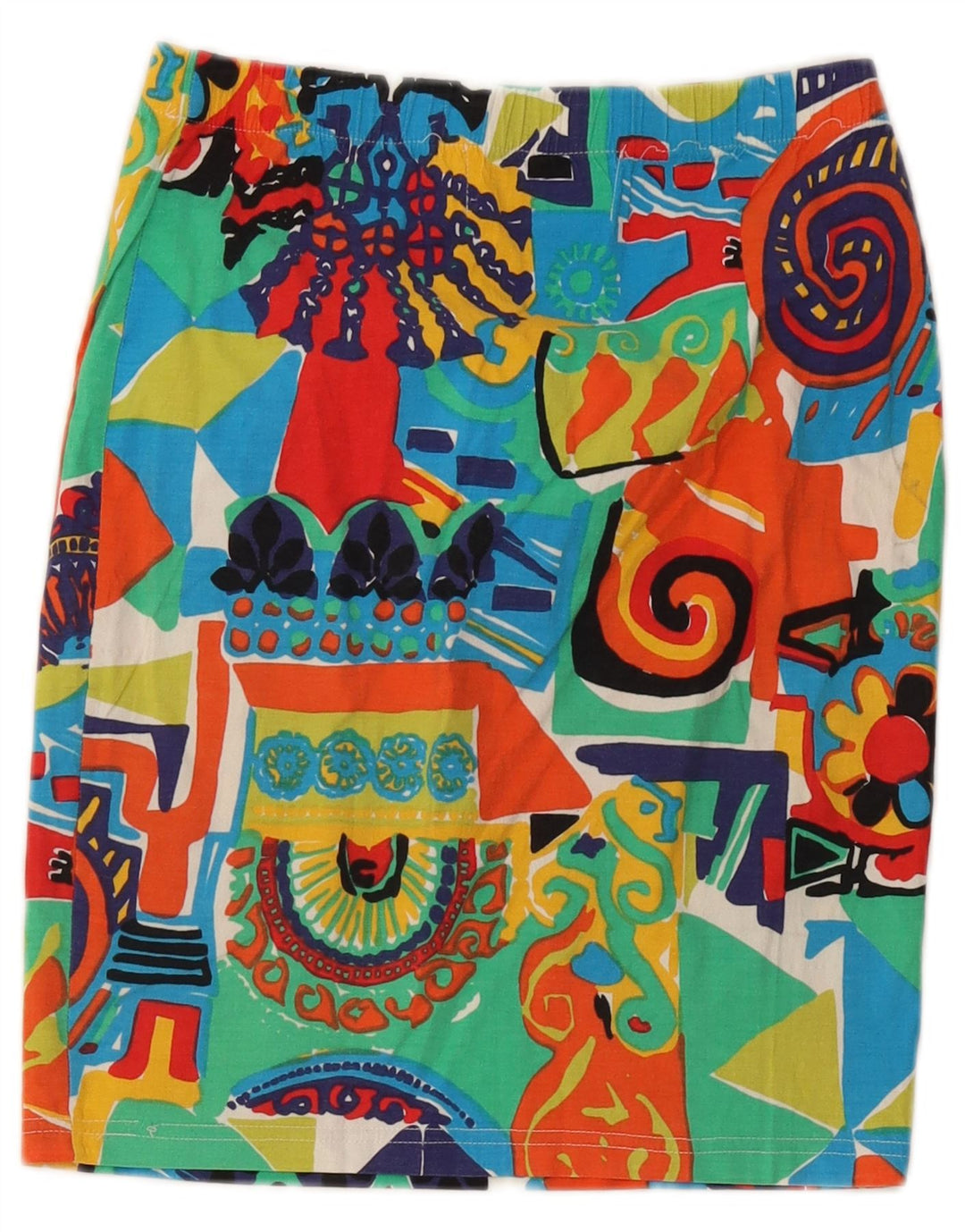 Vintage Womens Straight Skirt IT 42 Medium W26 Multicoloured