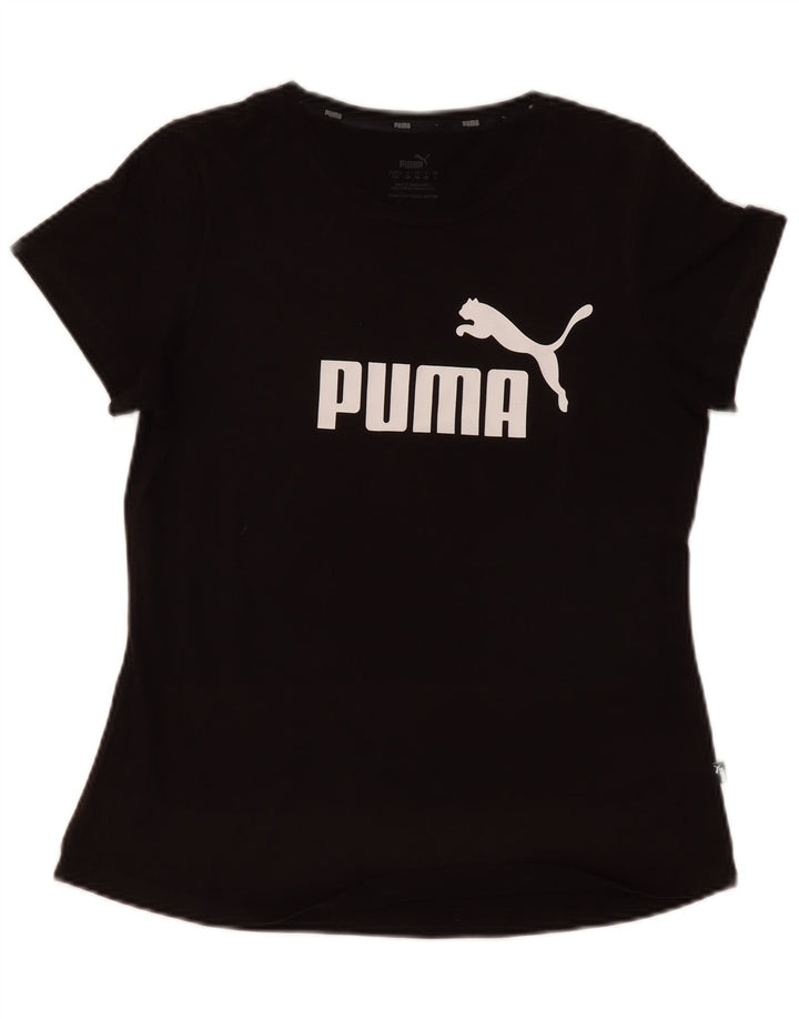 Puma Womens Graphic T-Shirt Top UK 14 Medium  Black