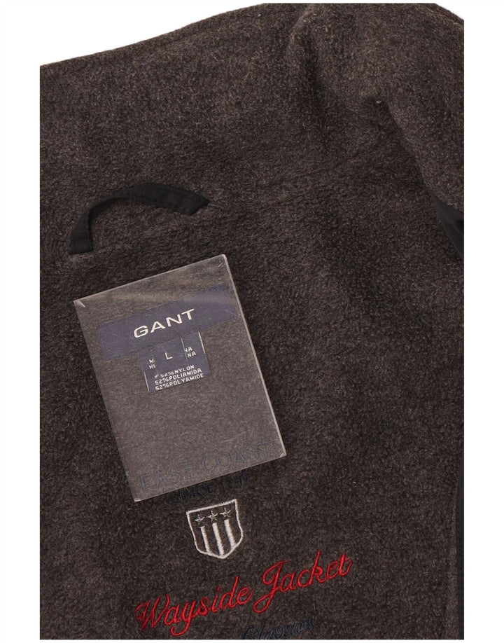 Gant Mens Bomber Jacket UK 40 Large Black Nylon