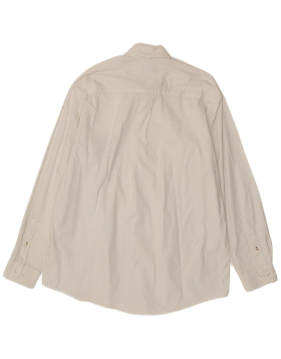 VINTAGE Mens Shirt Medium White Cotton