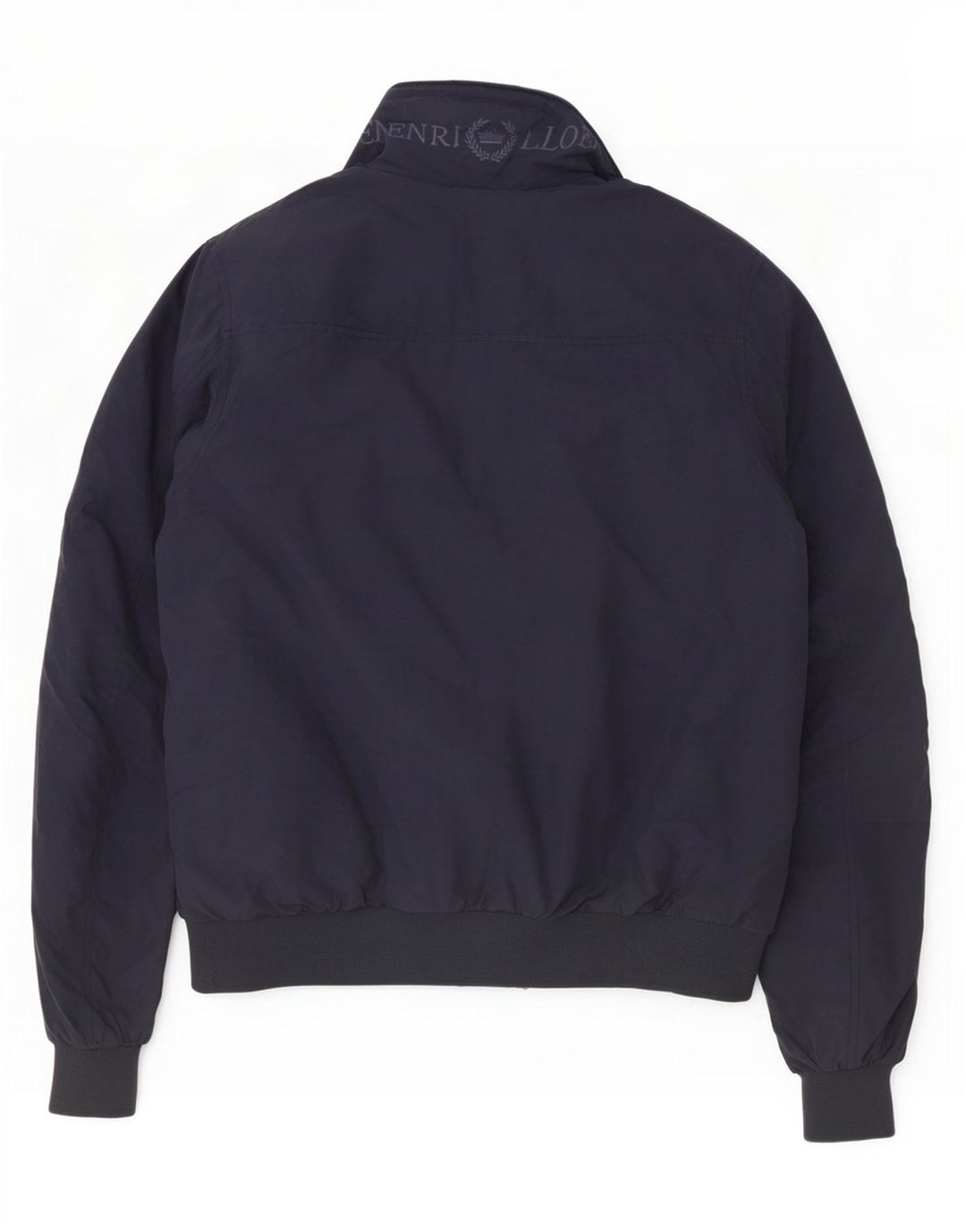 Henri Lloyd Mens Graphic Bomber Jacket UK 40 Large Navy Blue Nylon