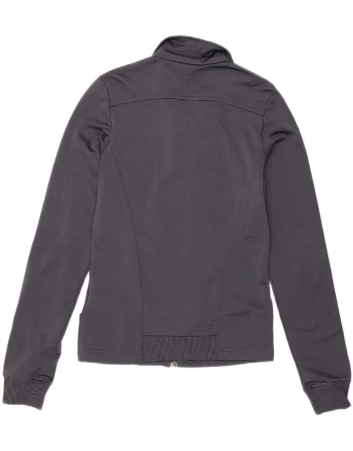 Giacca da tuta da donna dalla vestibilità regolare Adidas UK 8 Small Poliestere grigio