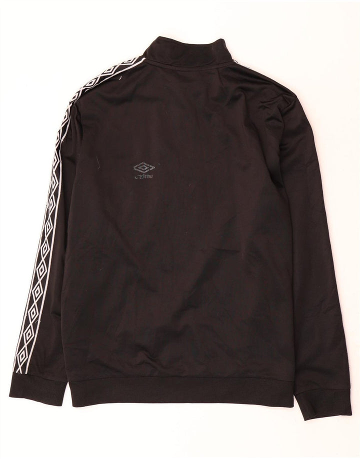 Umbro Mens Graphic Pullover Tracksuit Top 2XL Black Geometric Polyester