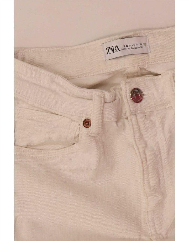 Jeans svasati da donna Zara EU 32 2XS W22 L26 Bianco