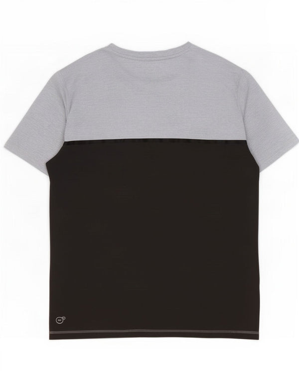 T-shirt da uomo Puma Top Small in poliestere color block grigio
