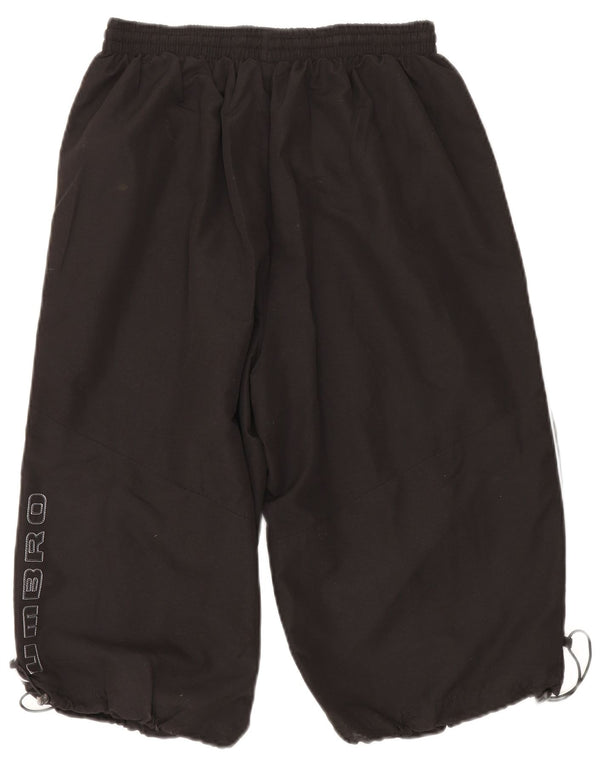 Umbro Mens Graphic Bermuda sport rövidnadrág nagy fekete poliészter