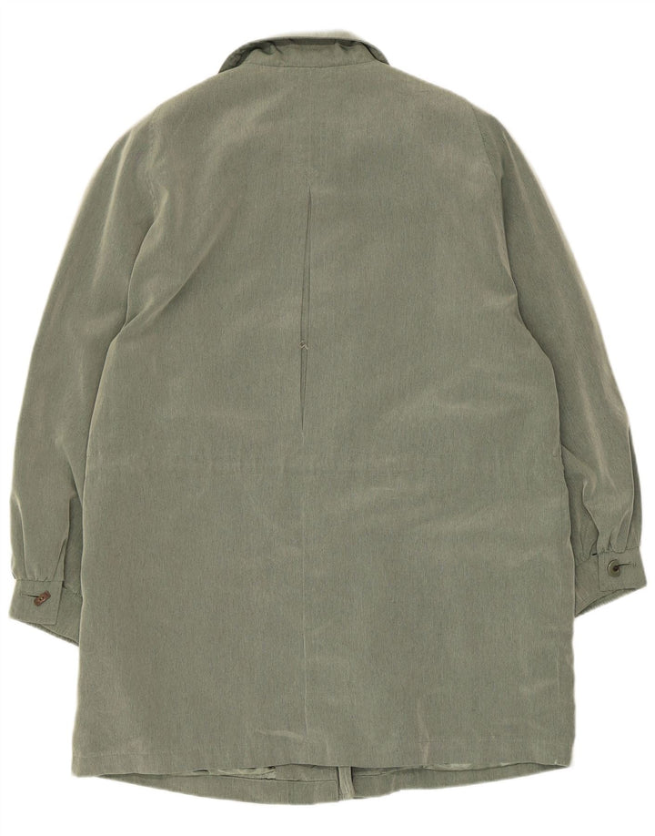 Cappotto da donna vintage UK 14 grande poliestere verde
