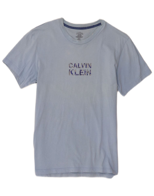 Maglietta grafica da uomo Calvin Klein Top in cotone blu medio