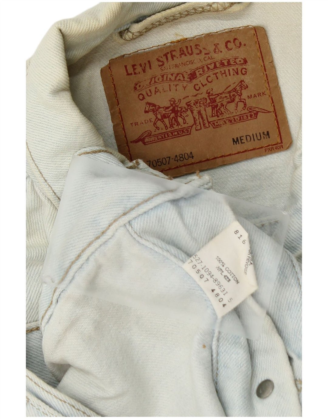 Мужская джинсовая куртка Levi's UK 38, средний синий хлопок, хлопок
