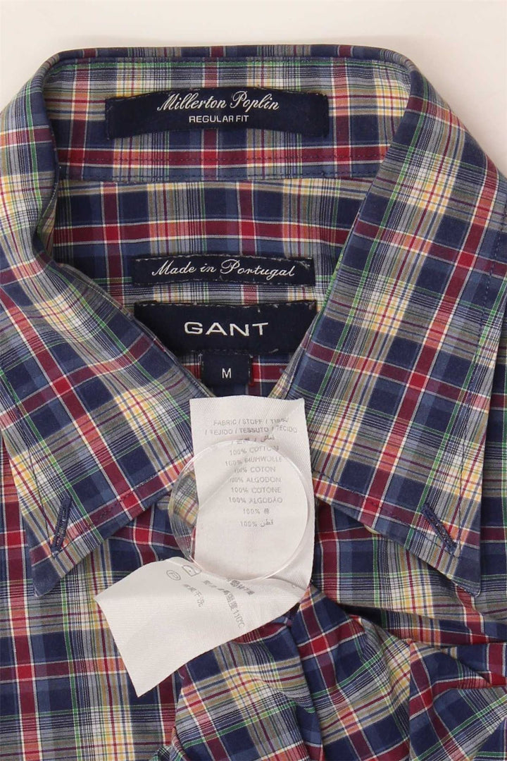 GANT Mens Regular Fit Shirt Medium Blue Check Cotton