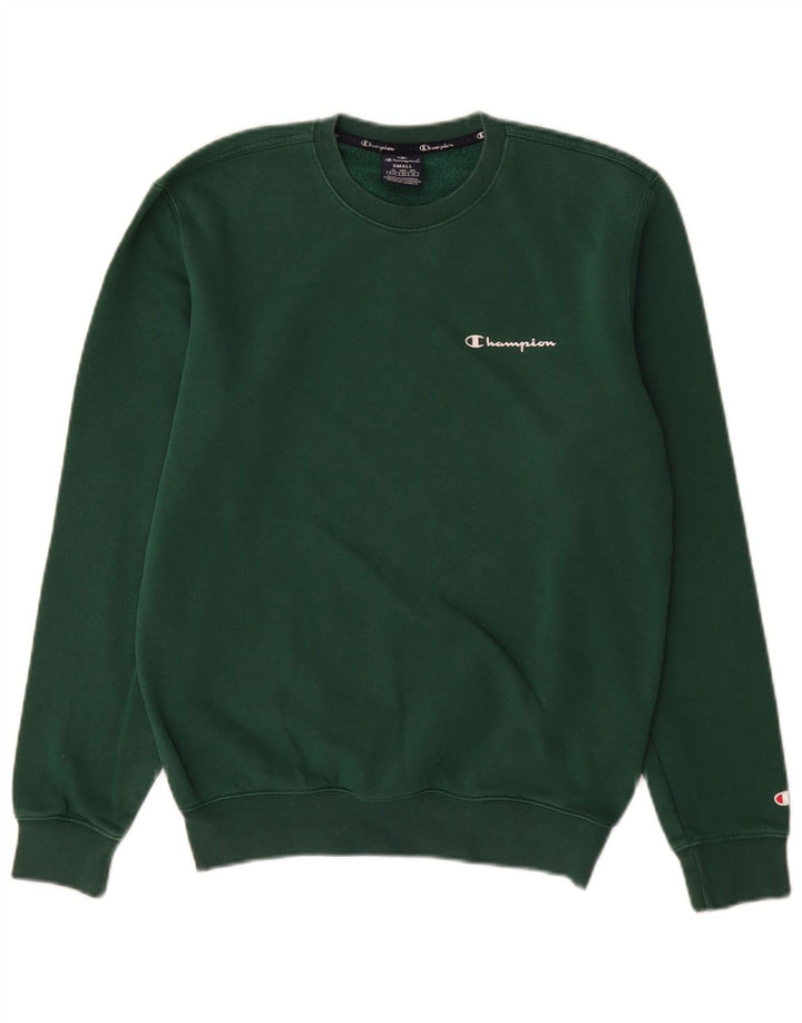 Champion Mens Regular Fit Sweatshirt Jumper Small Green Cotton