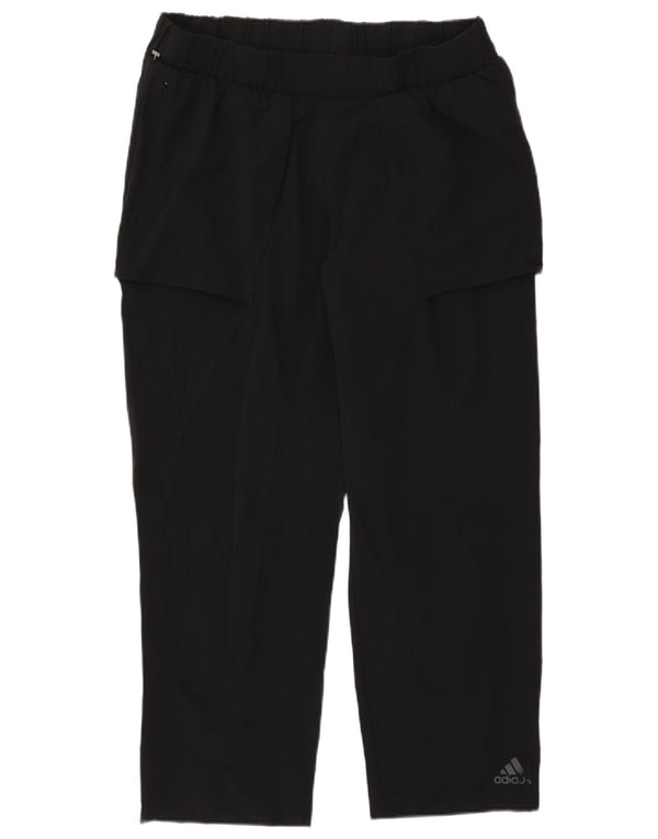 Adidas Damen Crop Trainingshose UK 12/14 Medium Schwarz Sport