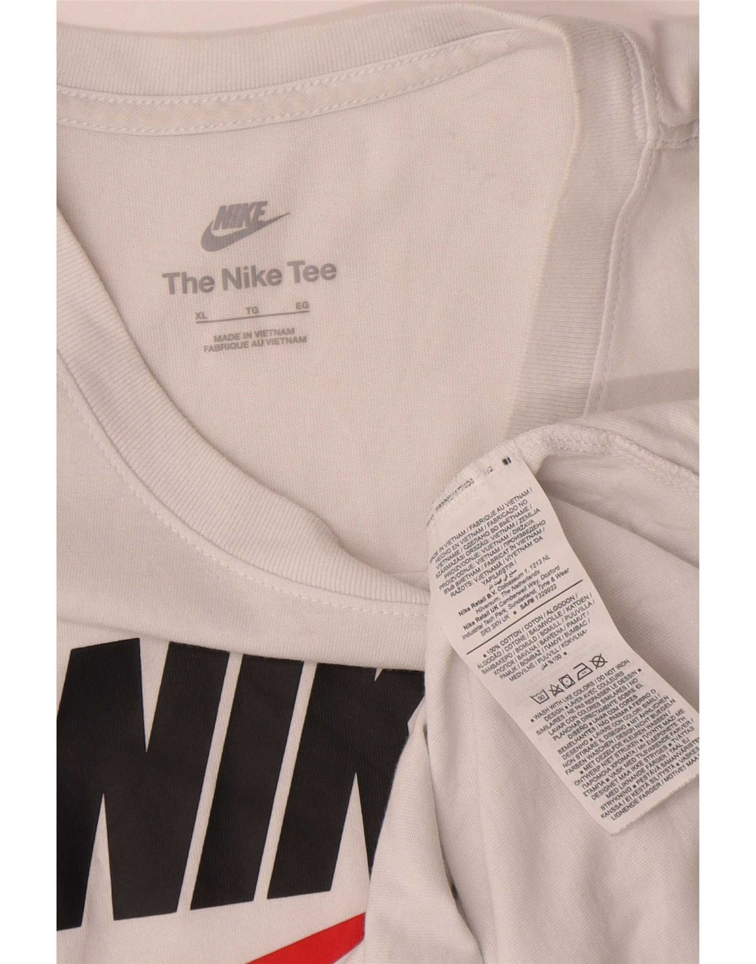 Nike Mens Graphic T-Shirt Top XL White Cotton