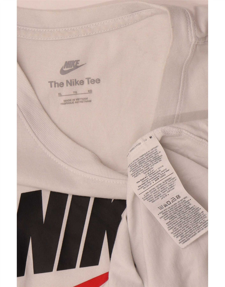 Nike Mens Graphic T-Shirt Top XL White Cotton