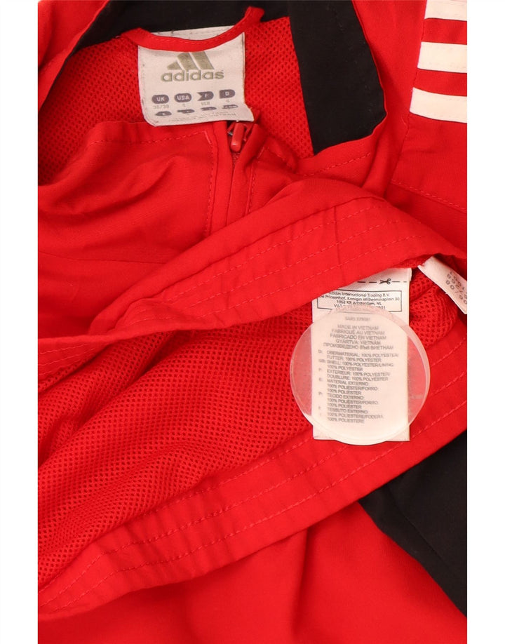 Giacca da tuta da uomo Adidas UK 36/38 Small Poliestere color block rosso