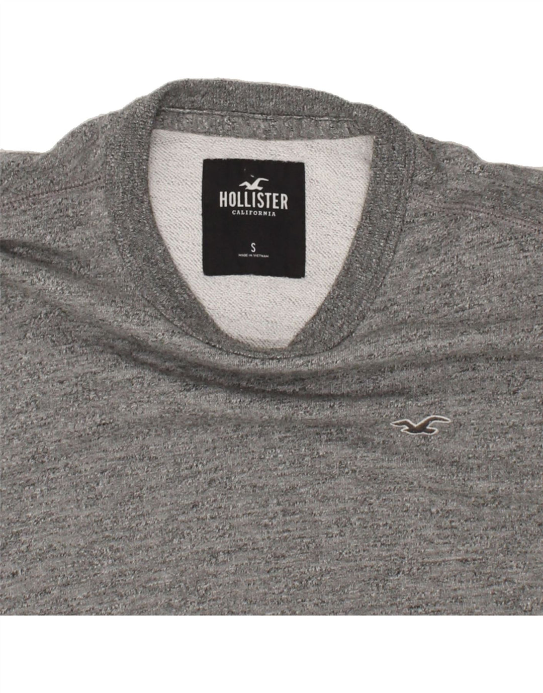 HOLLISTER Mens Sweatshirt Jumper Small Grey Flecked Cotton Vintage Hollister and Second-Hand Hollister from Messina Hembry 