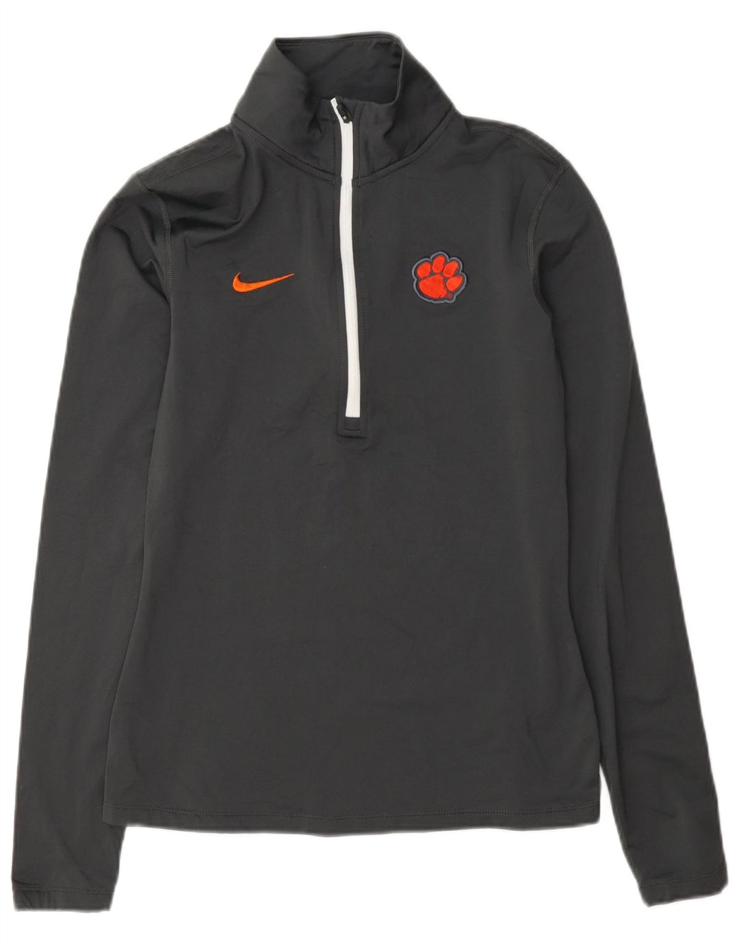 Nike Clemson Tigers Pullover-Trainingsanzug für Damen, UK 12, mittelgrau gestreift