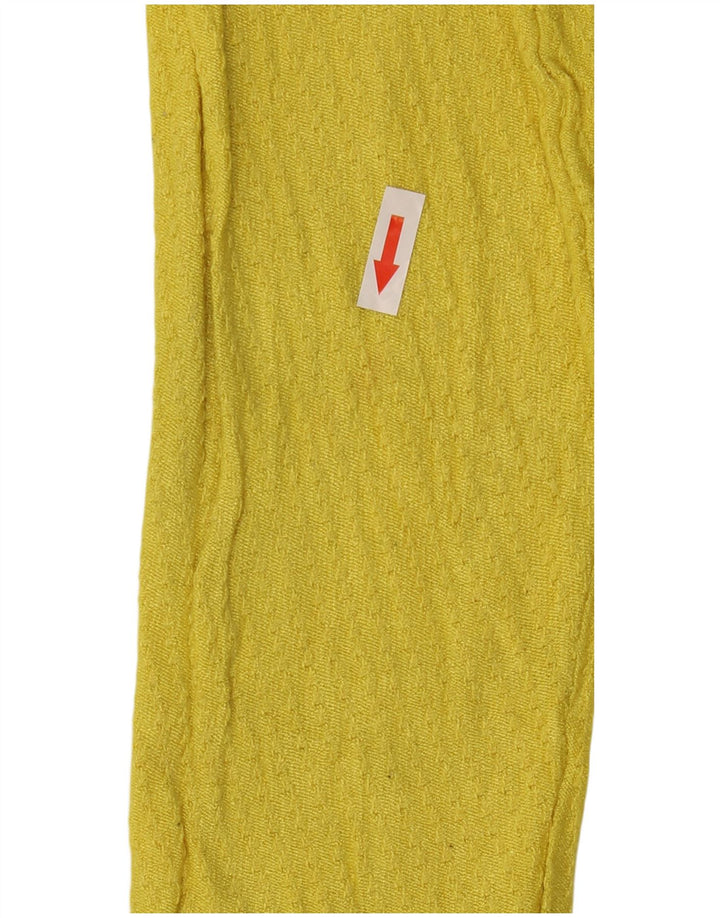 Zara Womens Crew Neck Jumper Sweater UK 12 Medium Yellow