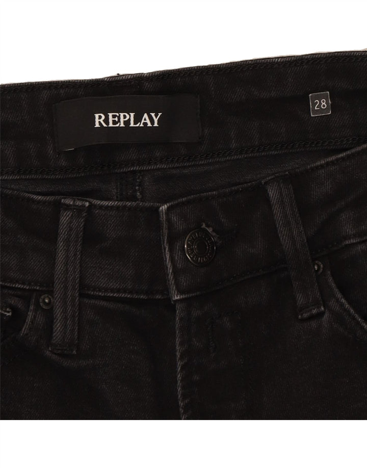 REPLAY Womens Skinny Jeans W28 L30 Black Vintage Replay and Second-Hand Replay from Messina Hembry 