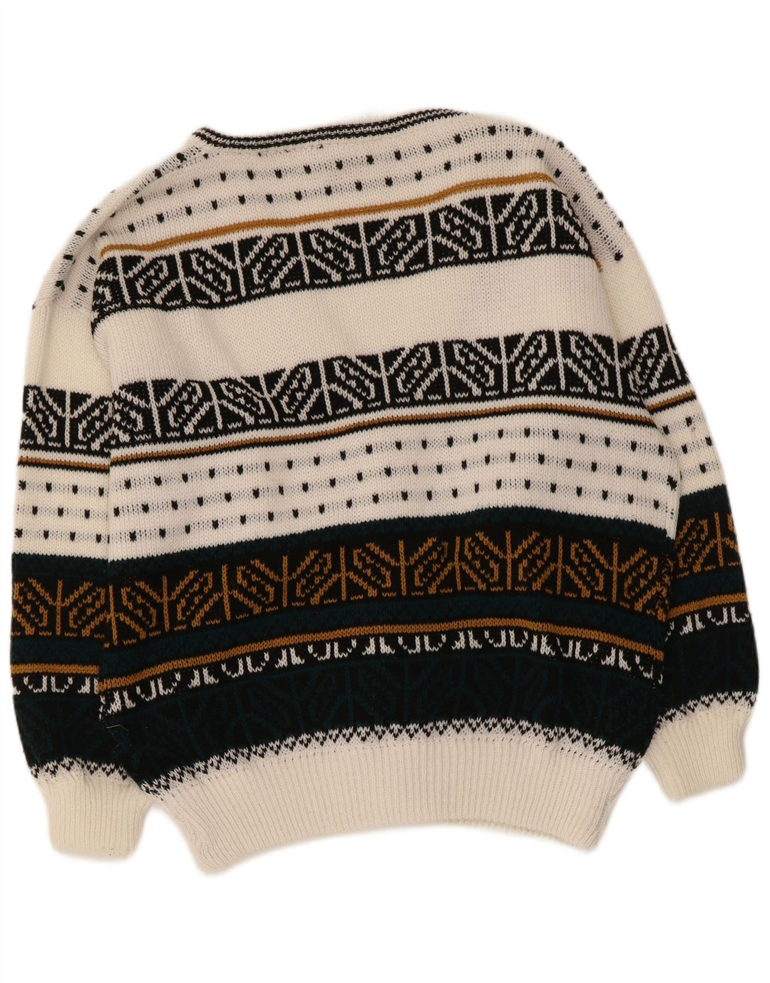 Vintage Mens Cardigan Sweater Large Multicoloured Fair Isle