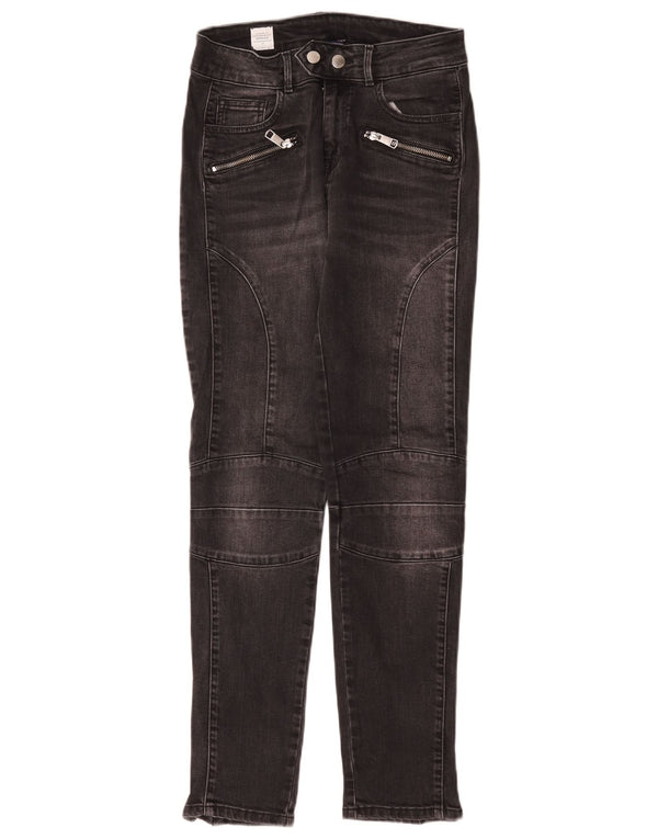 Tommy Hilfiger Donna Venice Cargo Skinny Jeans W28 L28 Biker in cotone grigio