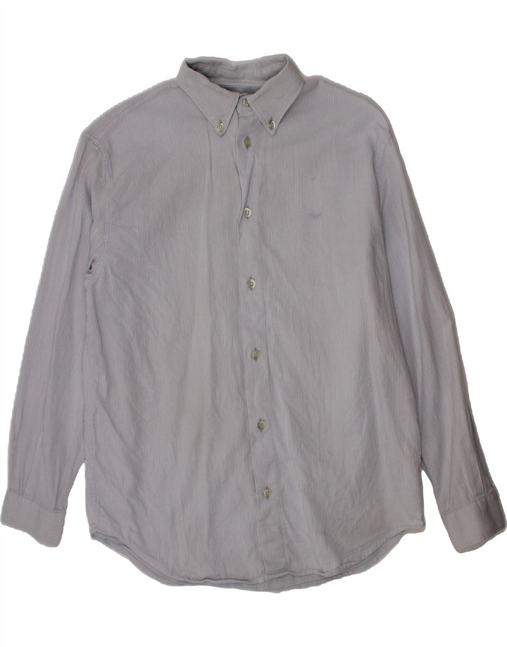 ARMANI JUNIOR Boys Shirt 14-15 Years Grey Pinstripe Cotton Vintage Armani Junior and Second-Hand Armani Junior from Messina Hembry 