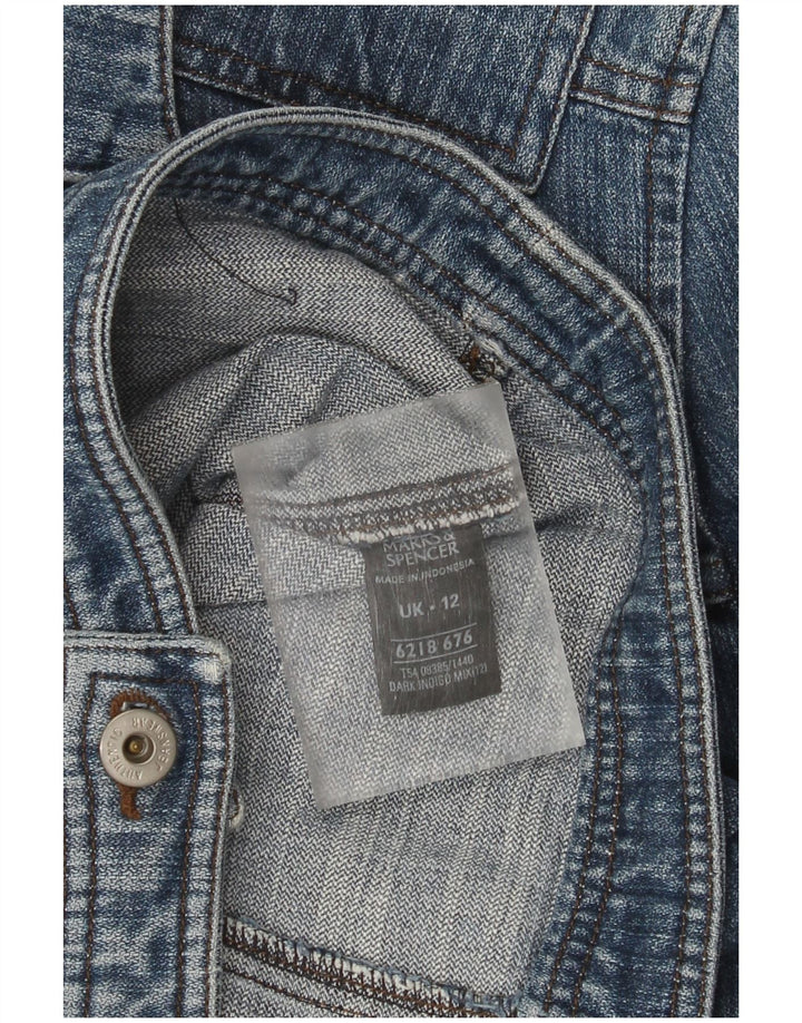 Giacca di jeans da donna Marks & Spencer UK 12 Cotone blu medio