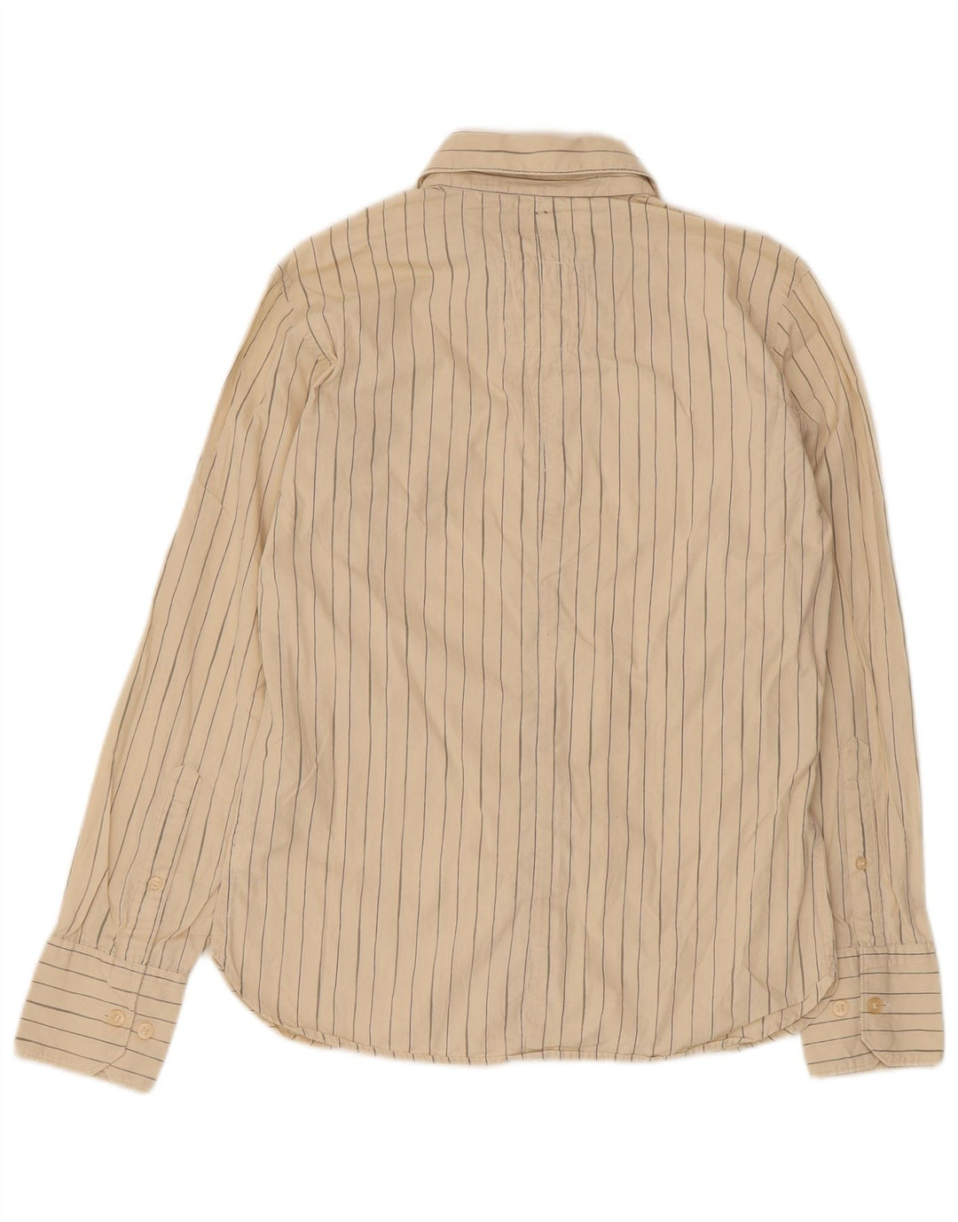 G-Star Mens Graphic Shirt Small Beige Pinstripe Cotton